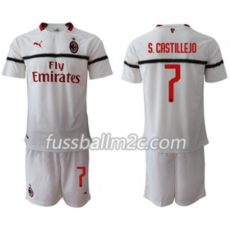 Fußballtrikots AC Mailand S.Castillejo 7 Kinder Auswärts Trikotsatz 2018-2019